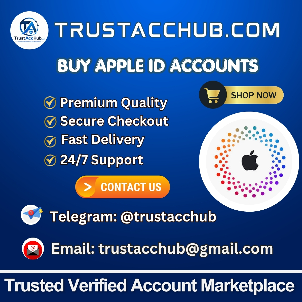 Premium Apple ID accounts from TrustAccHub.